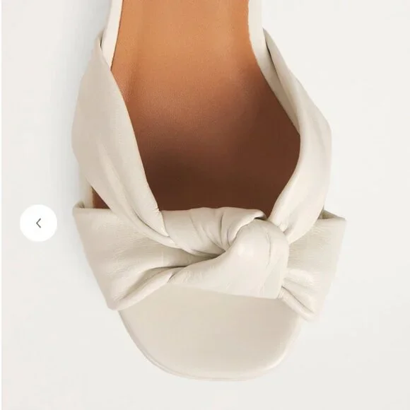 MAJE OFF-WHITE Leather platform sandals (SIZE 7.5) - Picture 4 of 4